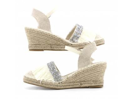 Cuña baja VALENTINA beige